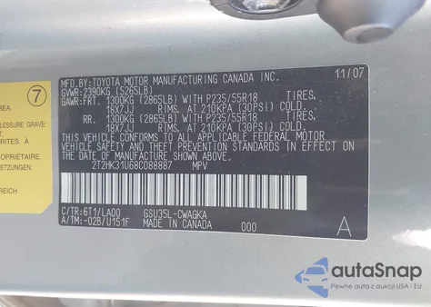 2008 Lexus Rx 350 из США, поврежденный, VIN 2T2HK31U68C088887